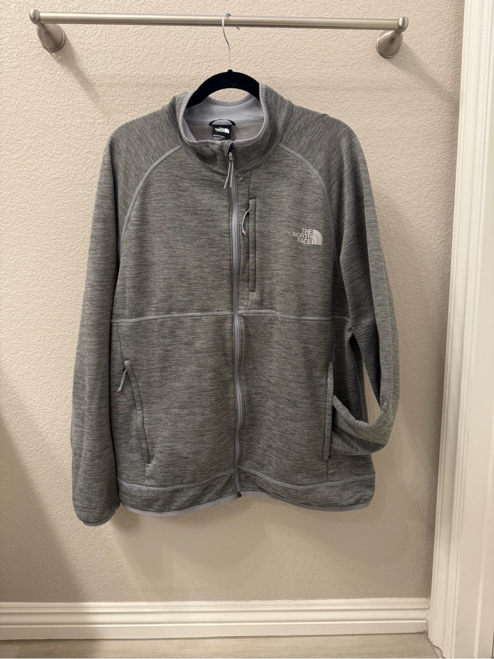 The North Face Men's Gray Zip-Up Fleece Jacket